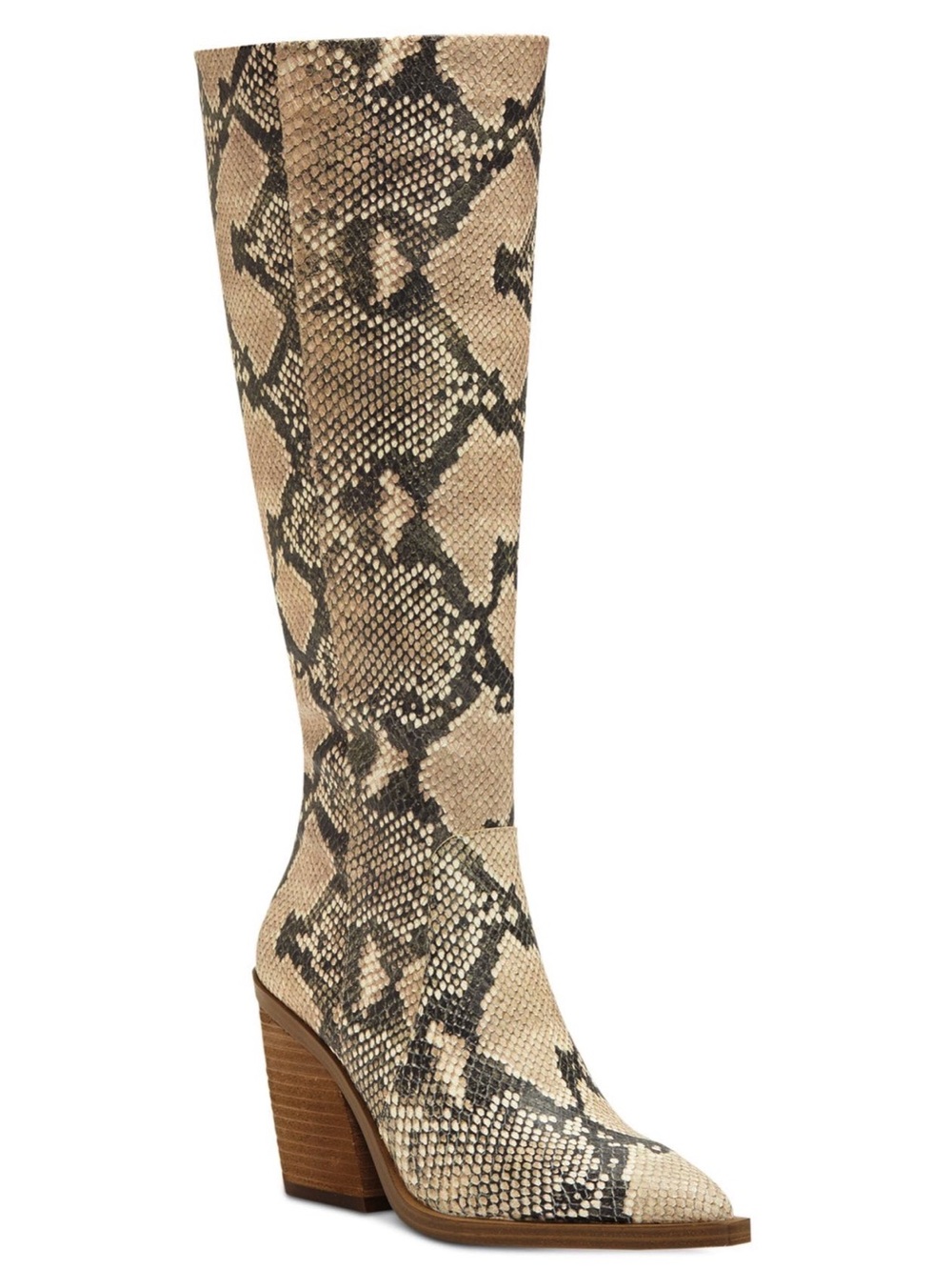 🆕{Vince Camuto} Gravana Snake-Print Leather Boots